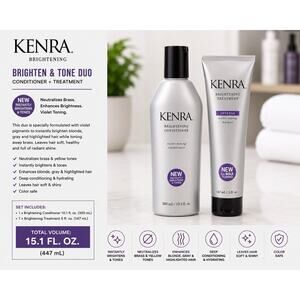 Kenra Brightening Conditioner & Treatment Duo Violet Tone